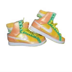 Terry Clothe Nike Air Troupe Mid Dance Gear Orange, Lime green and yellow